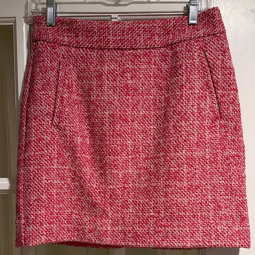 Banana Republic Pink Tweed Mini Skirt